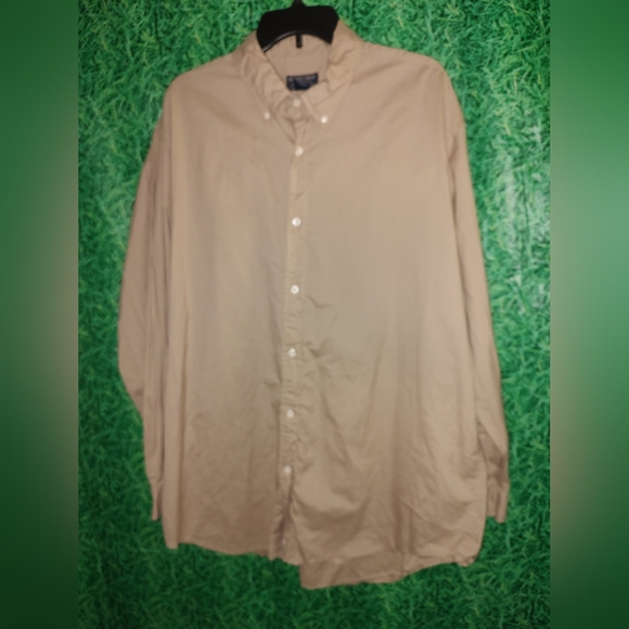 Polo Jeans Company By Ralph Lauren MFG Button Down Beige Long Sleeve XXL Pre-own - Picture 2 of 13